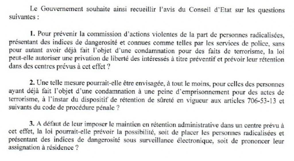 Question Valls Conseil d'Etat